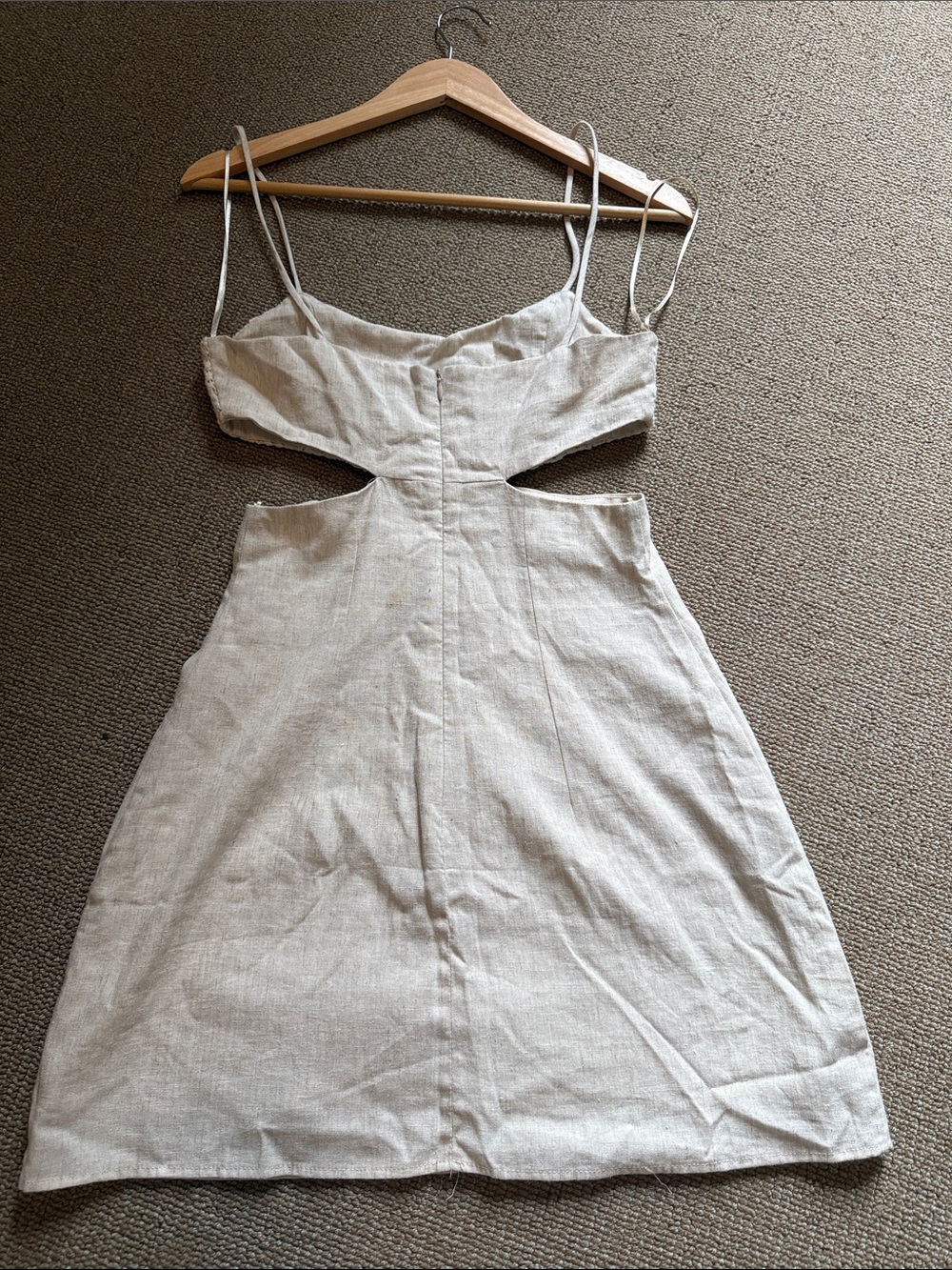 Zara Crochet Top Mini Dress in Sand Size XS - Picture 2 of 4